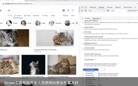 Chrome工具帮助开发人员使网站更加色盲友好
